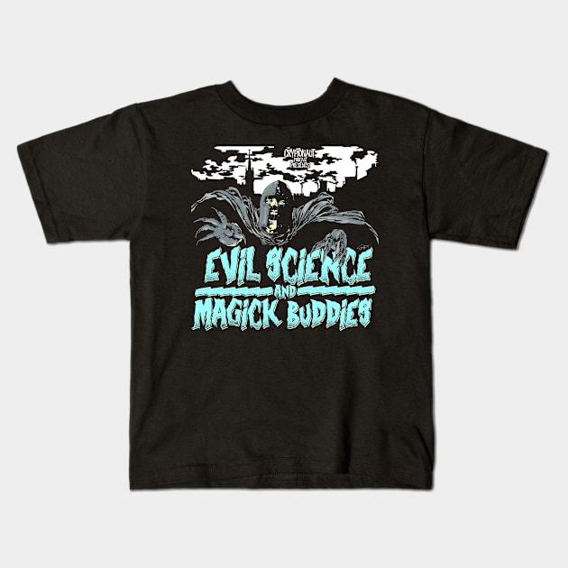 Evil Science and Magick Buddies Kids T-Shirt by The Cryptonaut Podcast 